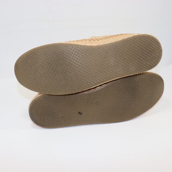 TOMS Tan Leather Espadrille Slip-On Shoes Women’s Size 11 - Picture 5 of 6